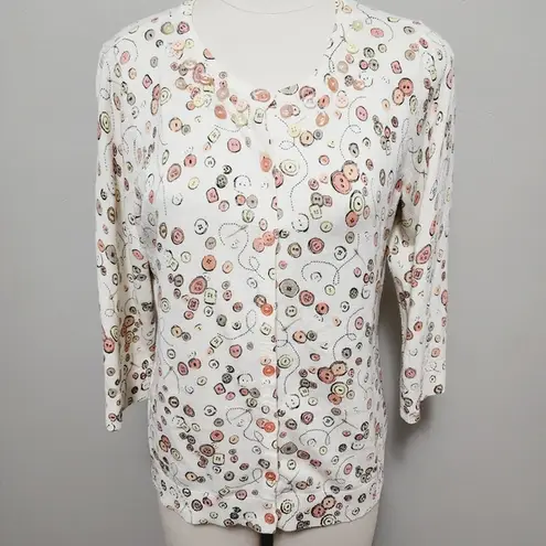 Christopher & Banks Christopher & Bank sew happy cardigan size medium