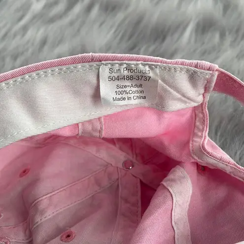 New Orleans Bourbon street 100% cotton pale pink baseball hat.