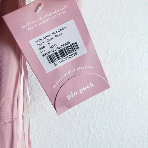 Birdy Grey Mauve Pink Chiffon Bridesmaid One Shoulder Dress New With Tags