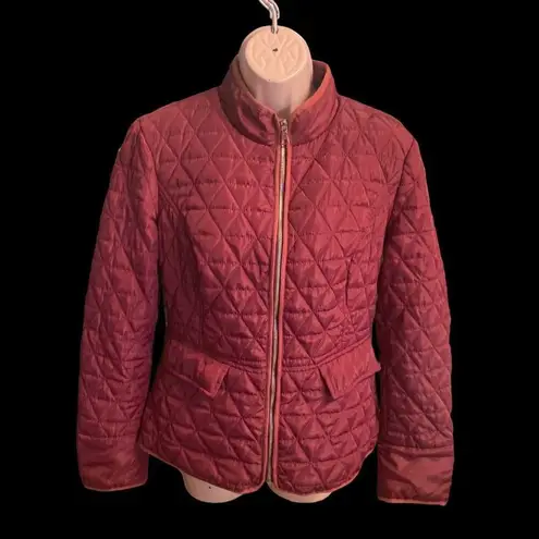 T A COALITION Women’s Quilted Fur Lined Coat Red Size Small Red