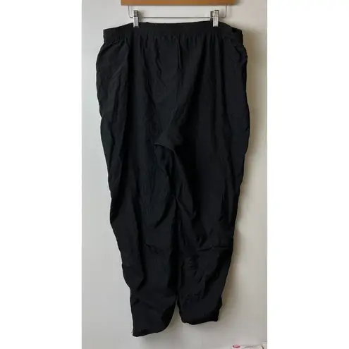 Reebok Vintage Windbreaker  Pants Black XL Extra Large Athletic Running Tracksuit