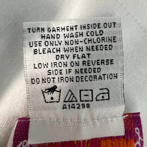 Quacker Factory Vtg Womens Long Sleeve White T-Shirt XL Cotton Holiday Snowflake