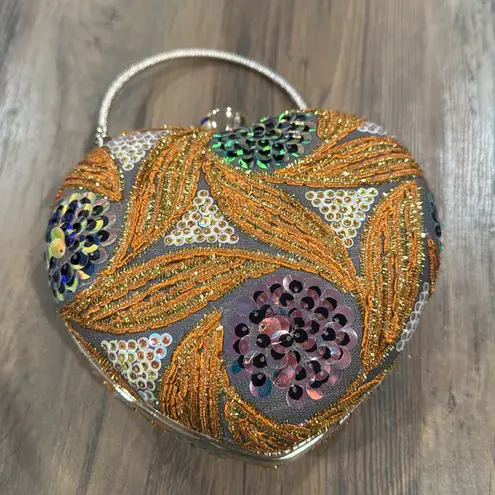 Elegant Gold Floral Women's Bag