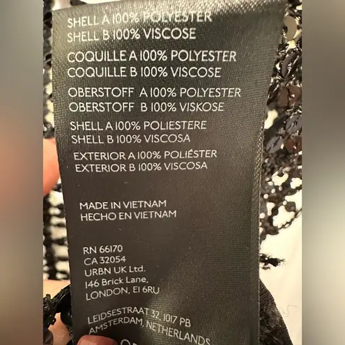 Pilcro Black Sheer Sequin Mesh Tank Top NWT White Size XS