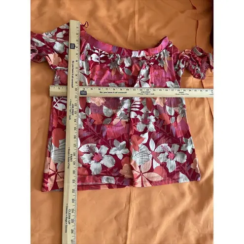 simply styled By Sears Women Off The Shoulder Size Large Floral Short Sleeve