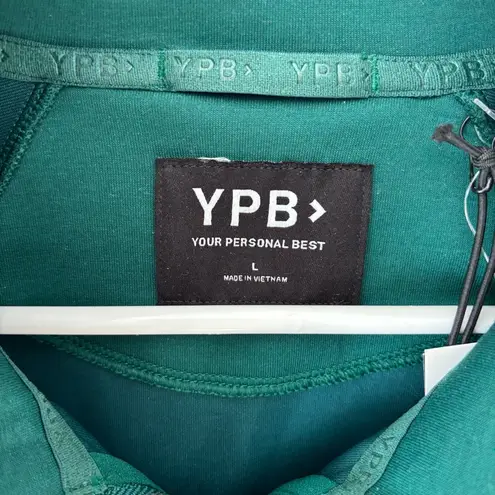 YPB Your Personal Best Neoknit 1/2 Zip Pullover Emerald Green Abercrombie Active Size L