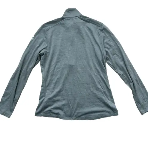 Icebreaker Merino Wool Quarter Zip Baselayer Lightweight Top | Grey | Large Gray