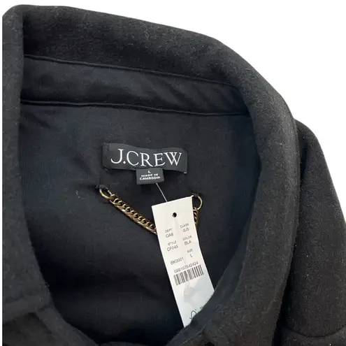 J.Crew  Cropped Lady Jacket Buttons Black Size Large