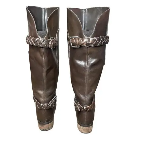Audrey Brooke Audrey Brooke Women's Brown Leather Knee High Riding "Tony" Boots Size 7