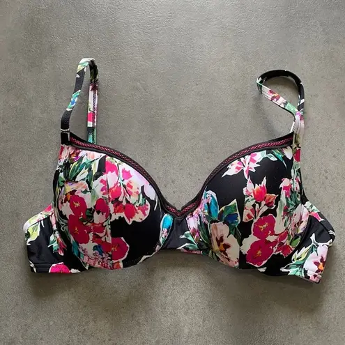 Kenneth Cole  Floral Push-Up Bikini Top Size 34 B/C