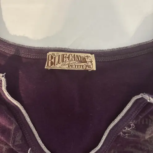 Canyon River Blues Blue Canyon Paris Top Womens Sz PX