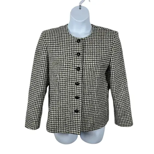 Pendleton Vintage Houndstooth Wool Blazer Size 12