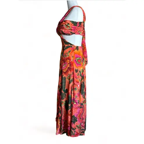 Farm Rio Blooming Garden Dress in Multicolor Small Womens Long Maxi Gown