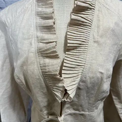 Think tank beige shimmer jacket size small