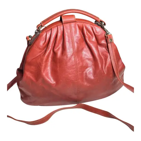 Capezio Vintage 1980 Reddish Orange Leather Shoulder Bag