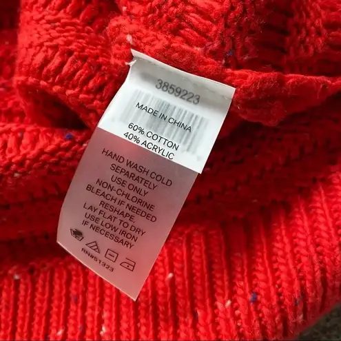 COURT & ROWE Red Mock Neck Sweater with Polka Dots Small NWT