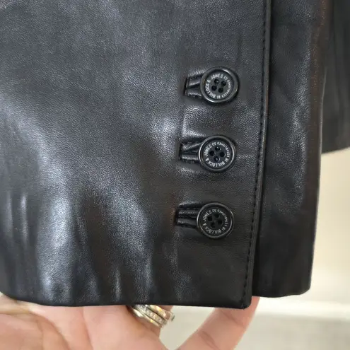 Bullock & Jones Mens Buttery Soft 100% Genuine Black Leather Sports Jacket XXL