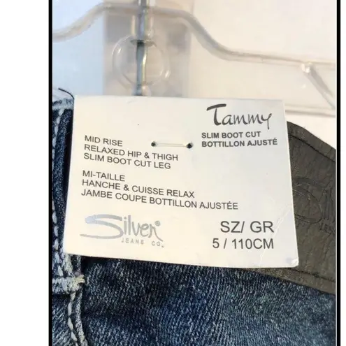 Silver Jeans Tammy Slim Boot Cut Medium Wash Denim Jeans Girls Size 5