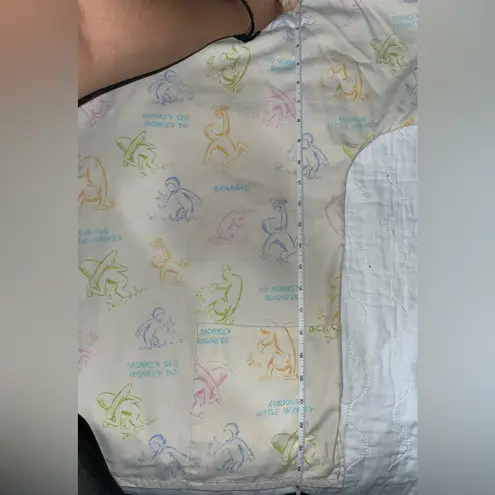 Vintage style Curious George Scrub Top Yellow Size M