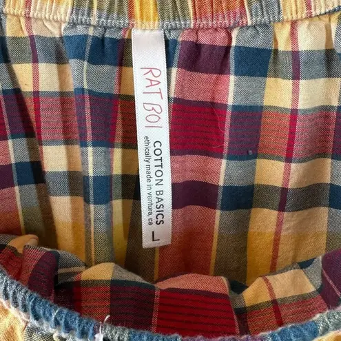 Rat Boi Dream Skirt in Crimson Tartan Size Large Casual Cotton Maxi Red