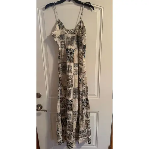 ELEVENTY Tile Print Linen Slipdress Size 4