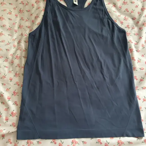 All In Motion  dusty blue tank top athletic workout tank size large racerback