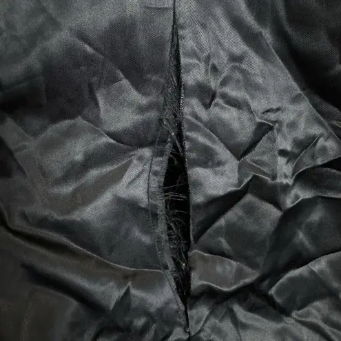 Marina Rinaldi Wool Pea Coat 23 US 14 Long Duster Black High Collar Belted Maxi