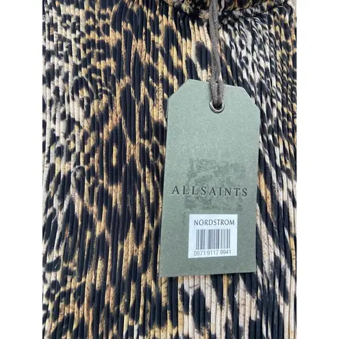 All Saints Antheia Kiku Animal Print Tiered Mini Dress Size 4 NWT