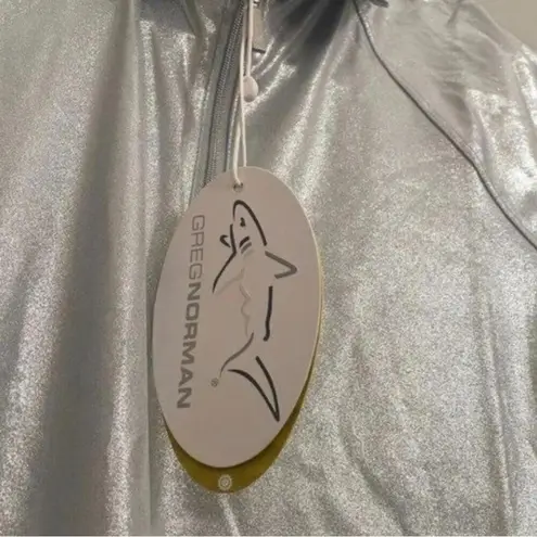 Greg Norman silver metallic solar XP extreme sun protection long sleeve jacket