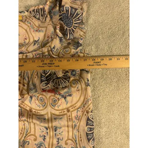 leifsdottir top silk sleeveless printed size 2 Sheer