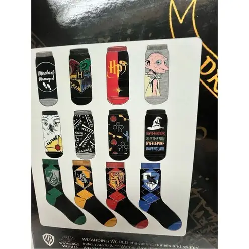 Harry Potter  Unisex 12 Days of socks Sz 6-12 NIP