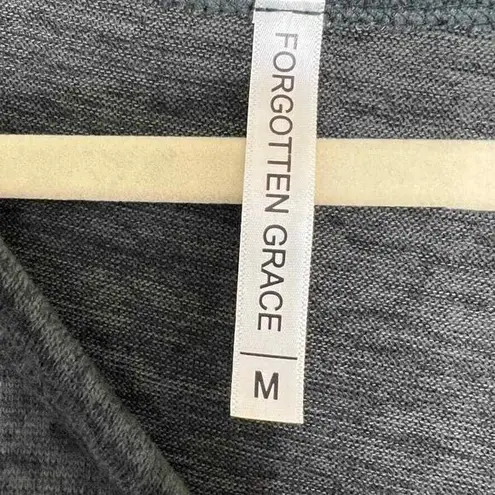 Forgotten Grace Forgotten Grace Charcoal Gray Long Sleeve Top Casual Comfort Wear Medium