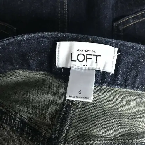 Ann Taylor  Loft  Denim Skirt Womens Size 6 Blue Jean Mini Cotton Stretch