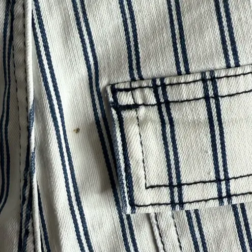 Judy Blue Navy and White Striped High Waist Shorts size large