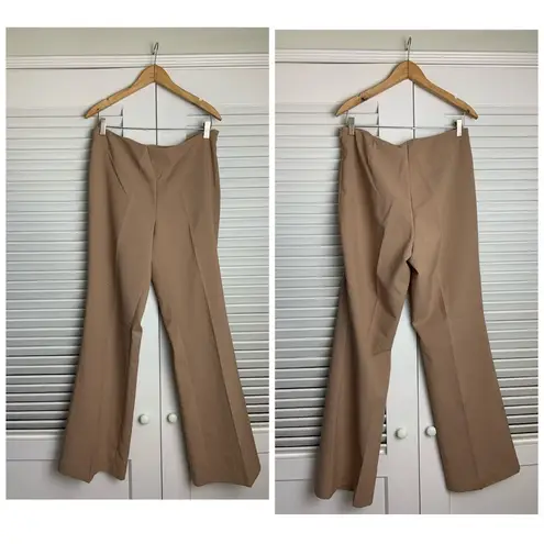 12 Creme khakis bell bottom side zip up slacks