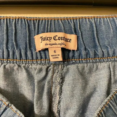 Juicy Couture Womens  Blue Denim Style Bermuda Jean Shorts Size 6 10” Inseam