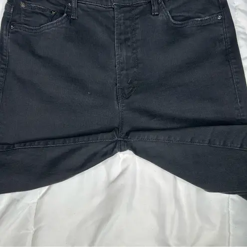 Mother Insider Crop Step Fray jeans Not Guilty 29 Black