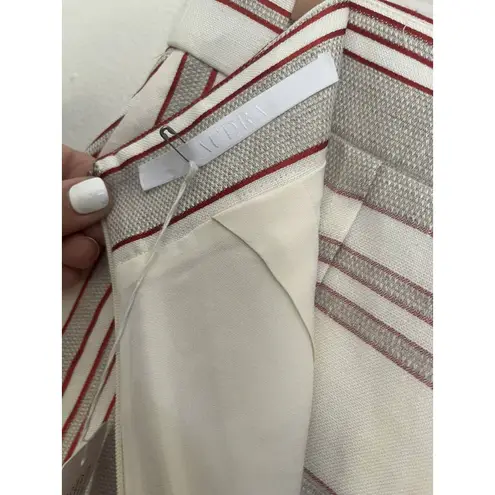 Audra Official Designer Linen Holiday Striped Mini High End Skirt Size 6