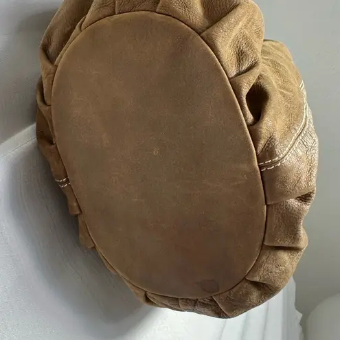 Coldwater Creek Brown Leather Hobo Shoulder Bag Satchel Purse Suede Y2K Boho