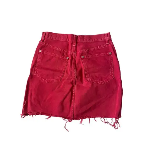 Rag and Bone  Red Denim Skirt Sz 26