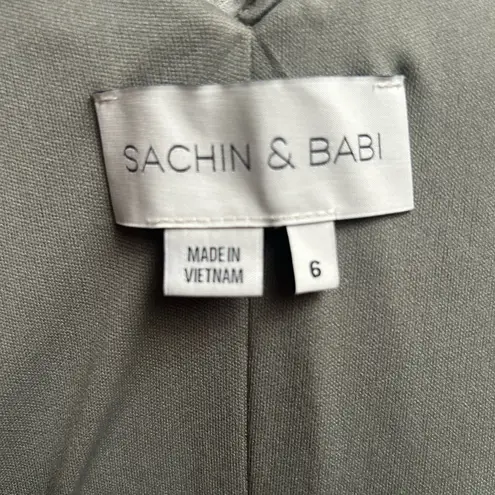 Anthropologie Wedding BHLDN SACHIN + BABI Tansy Green Wrap Gown Dress Size 6