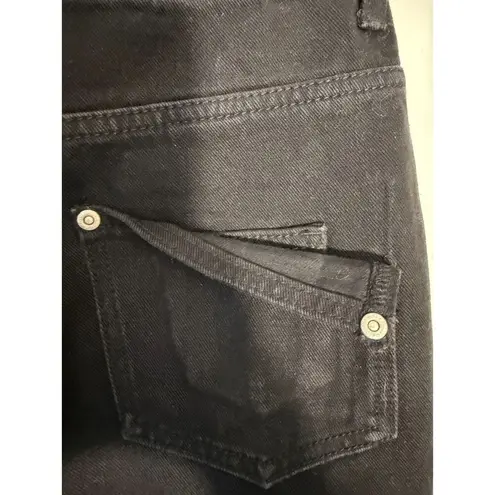 English Factory Black Destroyed Mom Jeans