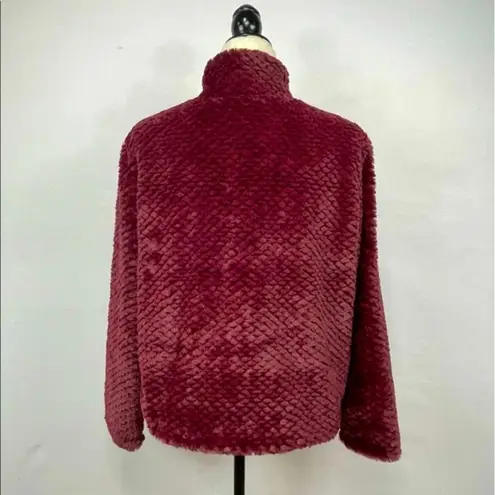 Workshop Republic Clothing Workshop Faux Fur Zip Up Jacket Size M