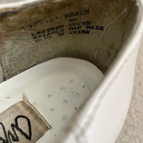 Vintage 80s 90s Arpeggios Leather Loafers Flats Shoes Rainbow Color White 9