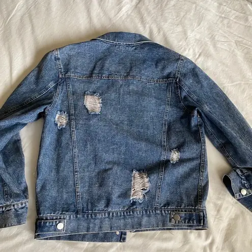 Very J Distressed denim jacket