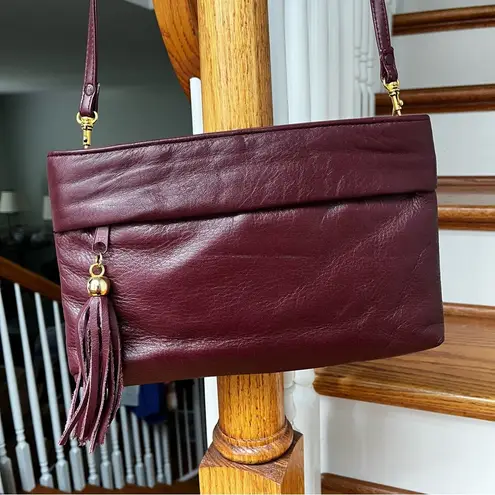 Amanda Smith Leather Convertible/Clutch Shoulder Bag