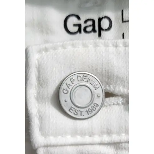 Gap Legging Skimmer Cheville White Denim Jeans Comfort‎ Stretch Size 12
