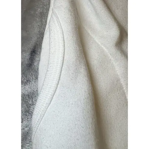 Top Stitch by Morning Sun Sweater Women Size Medium White Embroidered Button Vtg