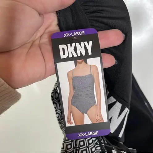 DKNY  Womens Bandeau Maillot One Piece Swimsuit Size Xxlarge