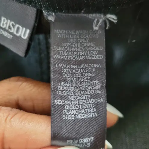 Bisou Bisou Denim Jean Jacket Dark Blue L